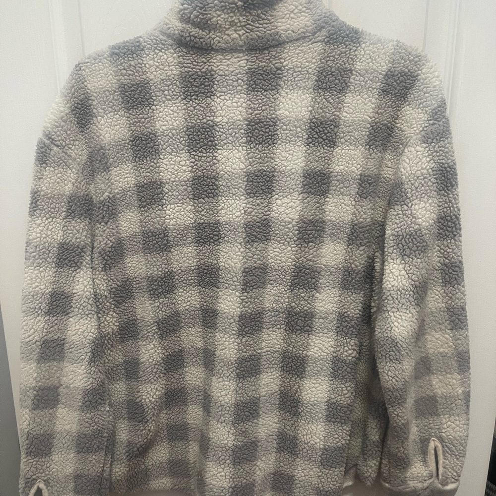 art class Fuzzy Gray and White Plaid Button Down Shirt - Picture 6 of 10